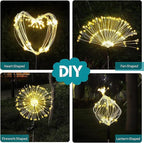 JJGoo Solar Firework Lights, 4 Pack 120 LEDs 2 Lighting Modes Solar Garden - Image 5