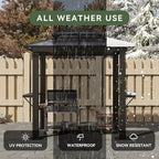 Aoxun Grill Gazebo 8 x 5FT, Outdoor Barbecue Gazebo - Image 5