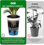 16 in Tall Planters Set of 2, Plant Pots, Self Watering Pots - Image 6