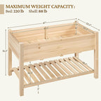 Yaheetech 47x23x32in Wooden Raised Garden Bed - Image 2