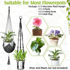 Hoteam 12 Pcs Macrame Plant Hangers Macrame Hanging Planters - Image 5
