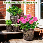 MIXC Clear Nursery Pots with Drainage Holes, 7/5/4 Inch Reinforced Transparent - Image 6