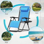 Homall Zero Gravity Chair Patio Folding Lawn Outdoor Lounge Gravity Camp - Image 7