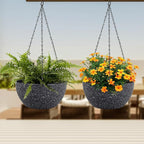 8 inch Small Hanging Planters for Indoor Outdoor Plants, 2 Pack Hanging Flower - Image 6