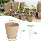 132 Pack Organic Peat Pots, 3.15 Inch Nursery Pot, Round Plant Seedling Pots - Image 5