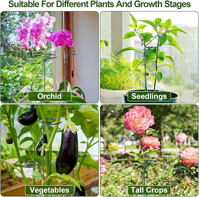 Mwellewm 6 Sets Plant Stakes 12/25/36 Inch Adjustable Plant Support Stakes Tall - Image 5
