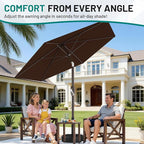 AreShark 7.5FT Patio Umbrella Table Market Umbrella - Image 6