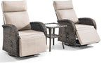 3 Pieces Zero Gravity Patio Swivel Rocking Recliner Chairs Set of 2 - Image 7
