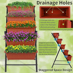 Homdox 2 Pack Vertical Garden Bed, 5 Tiers Vertical Raised Garden Planter - Image 3