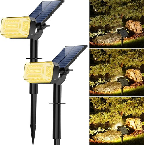 102 LED Solar Spot Lights Outdoor Waterproof IP65, Adjustable Landscape by WENATY