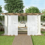 SpaceDresser Waterproof Outdoor Sheer Curtains - Image 5
