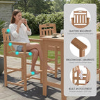 Ciokea Outdoor Bar Height Table Set of 5, Heavy-Duty All-Weather HDPE Patio Bar - Image 6