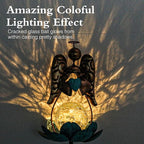 Solar Garden Lights Metal Flower Decor Colorful Solar Pathway Light - Image 3