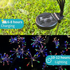 JJGoo Solar Garden Lights, New Upgraded 2 Pack Solar Swaying Starburst Light - Image 6