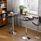 Flamaker Round Bistro Pub Table 23.6 Inch Height Adjustable 360° Swivel Bar - Image 5