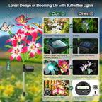 Garpar Solar Lily Lights with Swaying Butterflies, Upgraded Garden Solar Lights - Image 5