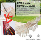 Hammock Hanging Swing Double Max 500lbs Macrame - Image 2