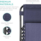 Best Choice Products Set of 2 Adjustable Steel Mesh Zero Gravity Lounge Chair - Image 6