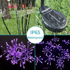 JJGoo Solar Garden Lights, New Upgraded 2 Pack Solar Swaying Starburst Light - Image 4