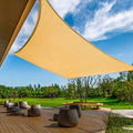 KANAGAWA Sail Shade 10'x13' Sand Rectangle UV Block Canopy Awning Shelter by KANAGAWA