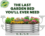 Plant & Plot Galvanized Raised Garden Beds Outdoor // 4×2×1 ft Planter Raised - Image 5