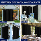 PureFit Outdoor Curtains for Patio Waterproof Weatherproof, UV Resistant - Image 5