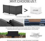 Kozyard 50" W x 48" H Outdoor Privacy Screens Aluminum Post, Air Conditioner - Image 5