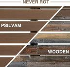 Psilvam Knight Bench, Two Person Outdoor Poly Lumber Patio Backless Bench - Image 6