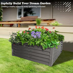 A ANLEOLIFE 4X4X1.5 ft Galvanized Raised Garden Beds Outdoor, Square Metal - Image 6