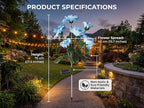 Solar Garden Rose Lights by FANCYPOP, 2 Pack Most Realistic 12 LED Flower Stake - Image 4