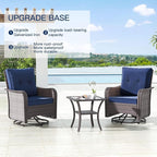 Kullavik 9 Pieces Outdoor Patio Furniture Set, PE Wicker Rattan Sectional Sofa - Image 4