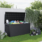 ROJIK Outdoor Storage Housing Deck Box, Waterproof Patio Furniture, Garden Tools - Image 7