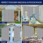 PureFit Outdoor Curtains for Patio Waterproof Weatherproof, UV and Fade - Image 5