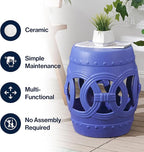 JONATHAN Y TBL1022D Lucky Coins 16" Chinese Ceramic Drum Indoor/Outdoor Garden - Image 5