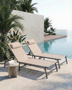 4 Pack Foldable Chaise Lounge Chair - Image 2