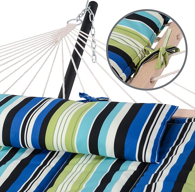 SUNCREAT Hammocks Double Cotton Rope Hammock - Image 4