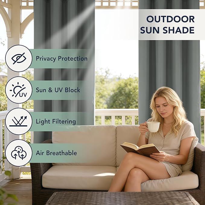 Outdoor Curtains for Patio Waterproof - Image 3