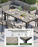 Outdoor Dining Chairs Set of 2, HDPS + Aluminum Patio Dining Chairs - Image 2