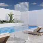 Casaphoria 72" H x 35" W Metal Outdoor Privacy Screen, Freestanding Decorative - Image 2