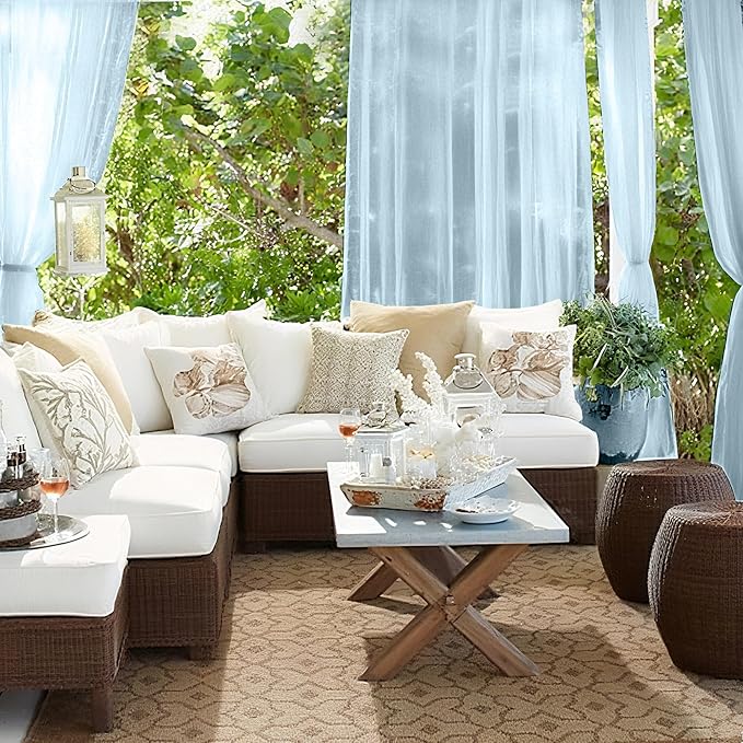 RYB HOME Outdoor Sheer Curtains - Image 5