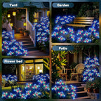Solar Garden Lights 2 Pack Waterproof Solar Swaying Starburst Light Outdoor - Image 8