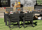 GREENVINES Outdoor Dining Chair | HDPE | Patio Chairs | All-Weather | Black - Image 3