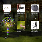 Garden Decor Solar Lights Outdoor, 155LED 8 Lighting Modes Pole Light - Image 3