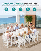 SERWALL 11 Piece Outdoor Dining Set - Image 8