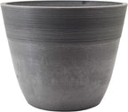 PSW Pot Collection 16-inch Plastic/Stone/Wood Composite Large Ribbed Planter – - Image 2