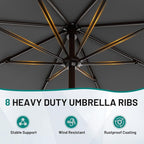 AreShark 9 FT Patio Umbrella for Outdoor, Outdoor Table Umbrella - Image 3