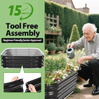 Galvanized Raised Garden Bed for Gardening, Modular Above Ground Growing - Image 6