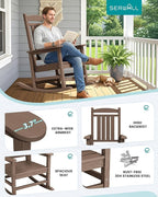 SERWALL HDPE Outdoor Rocking Chair - Image 5