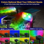 nipify 1 Pack Solar Spot Lights Outdoor Color Changing, 7 Modes Halloween RGB - Image 2