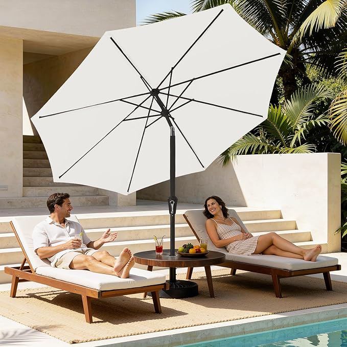 MEWAY 9ft Patio Umbrella Outdoor Table Umbrellas - Image 2